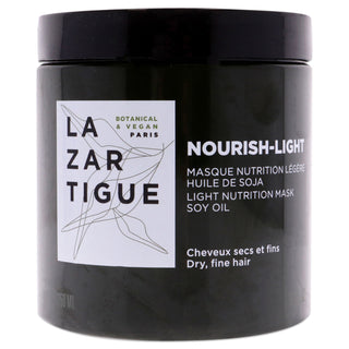 Lazartigue Nourish-Light Mask - Strengthens Hair Fibers - Softens and Moisturizes Hair - 8.4 Oz