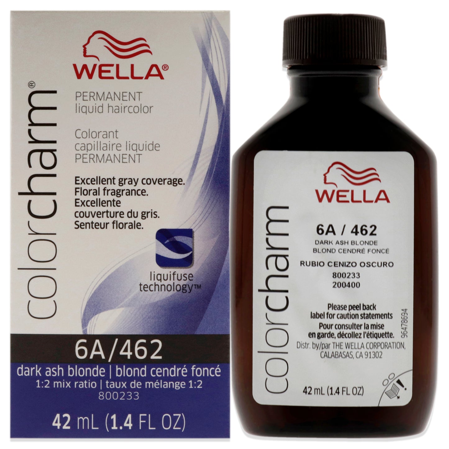 Color Charm Permanent Liquid Hair Color - 462 6A Dark Ash Blonde