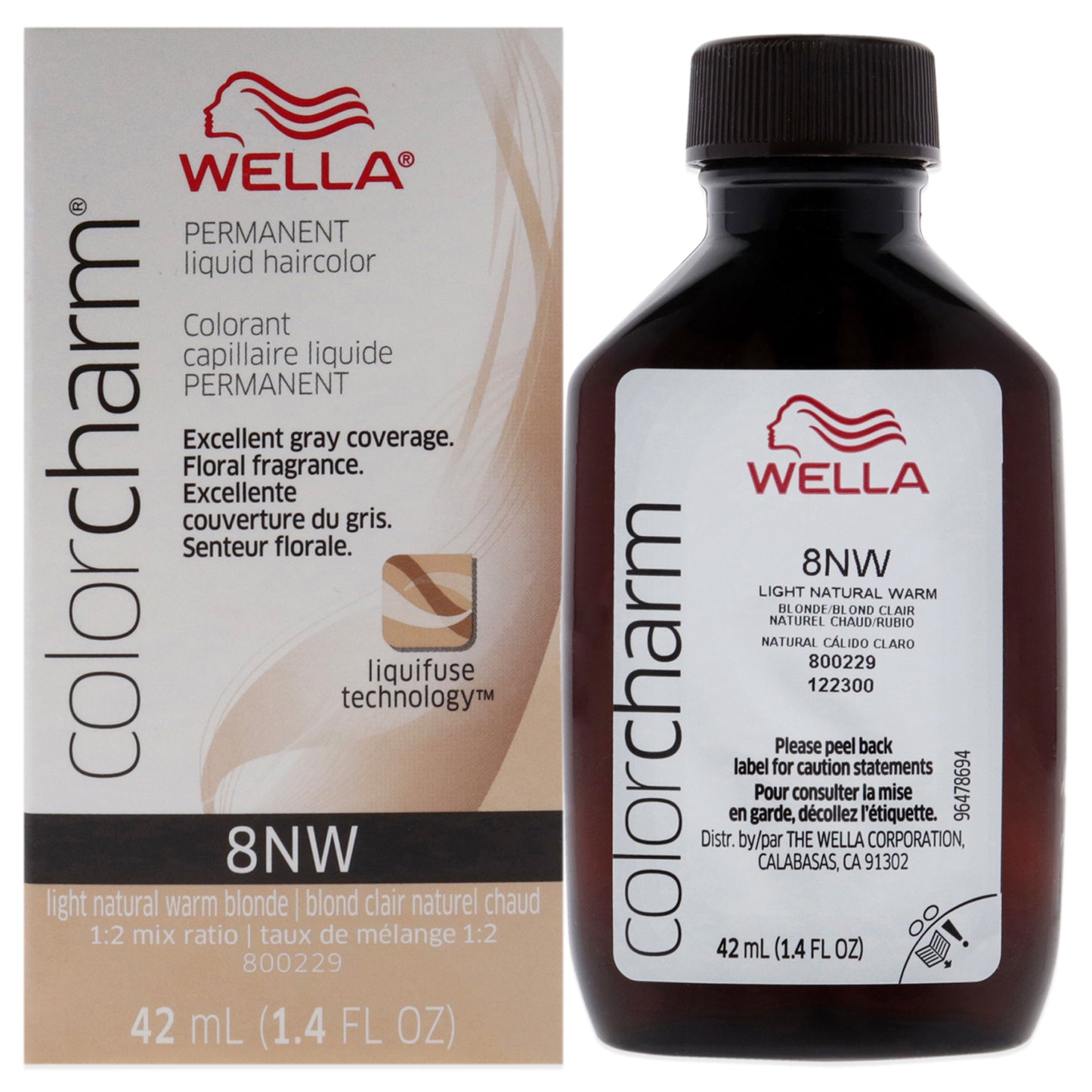 Color Charm Permanent Liquid Hair Color - 8NW Light Natural Warm Blonde