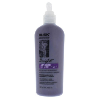 RUSK Sensories Bright Anti-Brassy Conditioner - Vitamin Infused With Chamomile And Lavender - 8 Oz