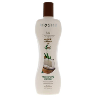 Biosilk Silk Therapy With Coconut Oil Moisturizing Shampoo - Prevents Split Ends - 12 Oz