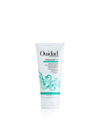 Ouidad VitalCurl+ Define And Shine Styling Hair Gel Cream - Enhances Curls Definition - 6 Oz