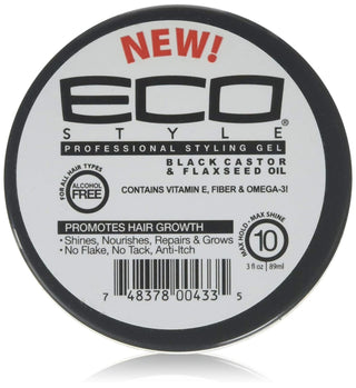 Eco Style Gel - Black Castor Flaxseed Oil by Ecoco for Unisex - 3 oz Gel