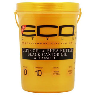 Eco Style Gel-Olive Oil and Shea Butter Black Castor Oil and Flaxseed by Ecoco for Unisex-80 oz Gel