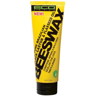 Eco Style Bees Wax - Black Castor and Flaxseed Oil by Ecoco for Unisex - 3.5 oz Wax