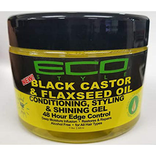 Eco Style Edge Control - Black Castor Oil and Flaxseed Oil by Ecoco for Unisex - 11 oz Gel