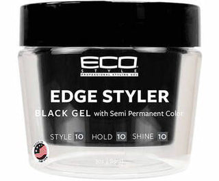 Edge Styler - Black Gel with Semi Permanent Color by Ecoco for Unisex - 3 oz Pomade