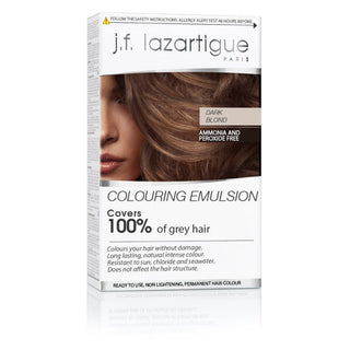 Lazartigue Colouring Emulsion - Permanent - Sun Resistant - No Ammonia, Silicone - Dark Blond - 2 Pc