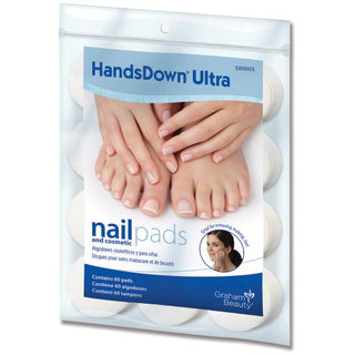Graham Beauty Handsdown Ultra Nail & Cosmetic Pads - 60 Pk