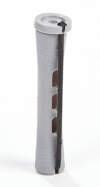 Marianna Concave Perm Rods - Non-Slip Injection Rod - Fast Hair Wrap - Grey - Short - 12 Pk