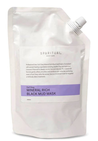 SpaRitual Mineral Rich Mud Mask - Activated Coconut Charcoal Nourishes - Earl Grey - 33.8 Fl Oz
