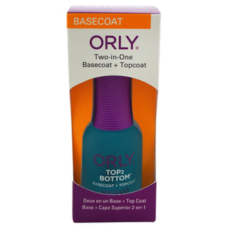 ORLY Top 2 Bottom - Use As Top Coat Or Base Coat - Protects Nails - Seals In Manicure - 0.6 Fl Oz