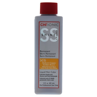 Ionic Shine Shades Liquid Hair Color - 5CG Medium Copper Golden Brown by CHI - 3 oz Hair Color