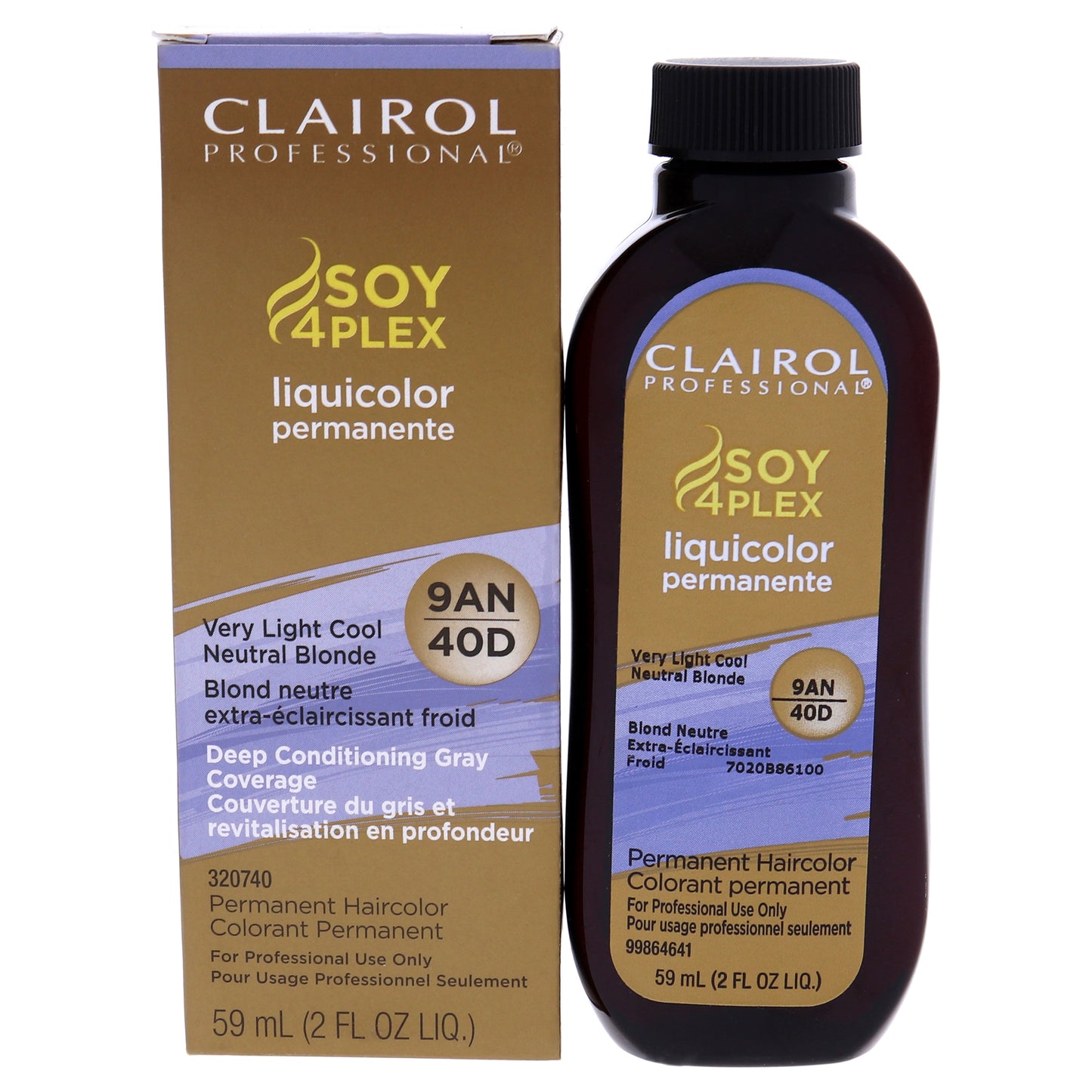 Soy 4 Plex Liquicolor Permanent Hair Color - 40D Very Light Cool Neutral Blonde