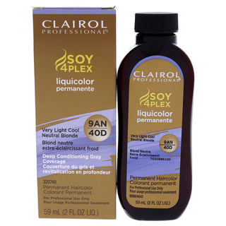 Soy 4 Plex Liquicolor Permanent Hair Color - 40D Very Light Cool Neutral Blonde