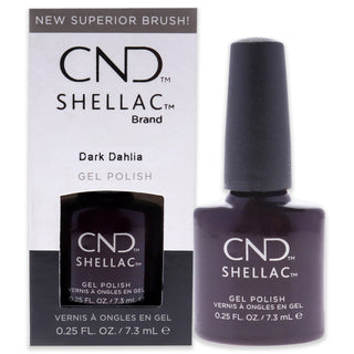 CND Shellac Gel Polish Dark Dahlia - Chip And Smudge Resistant - 0.25 Fl Oz