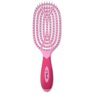 Circular and Venting Detangling C Brush - Pink by NuWay 4Hair - 1 Pc Hair Brush