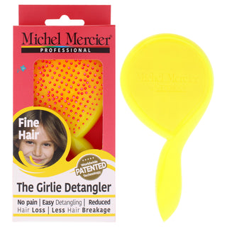 The Girlie Detangler Brush Fine Hair - Pink-Yellow