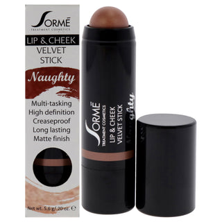 Sorme Cosmetics Lip And Cheek Velvet Sticks - Naughty - 0.14 Oz