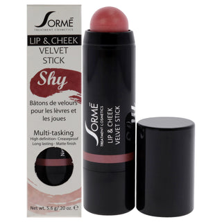 Sorme Cosmetics Lip And Cheek Velvet Sticks - Shy - 0.14 Oz