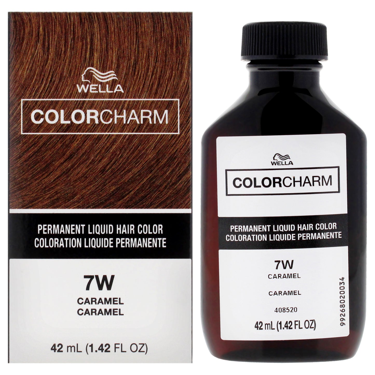 Color Charm Permanent Liquid Hair Color - 7W Caramel
