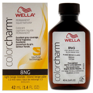 Color Charm Permanent Liquid Hair Color - 8NG Light Beige Blonde