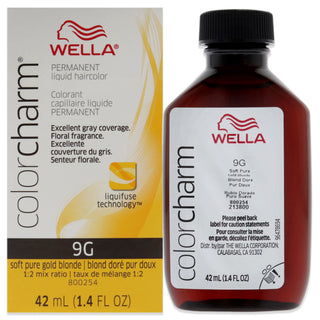 Color Charm Permanent Liquid Hair Color - 9G Soft Pure Gold Blonde
