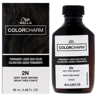 Color Charm Permanent Liquid Hair Color - 2N Very Dark Brown