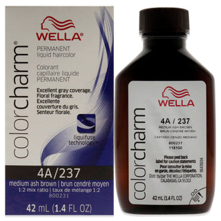 Color Charm Permanent Liquid Hair Color - 237 4A Medium Ash Brown