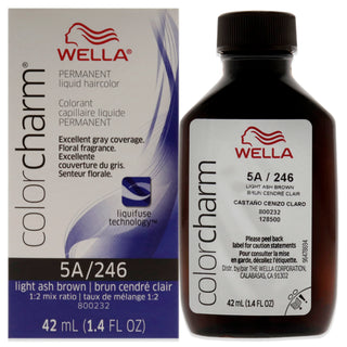 Color Charm Permanent Liquid Hair Color - 246 5A Light Ash Brown