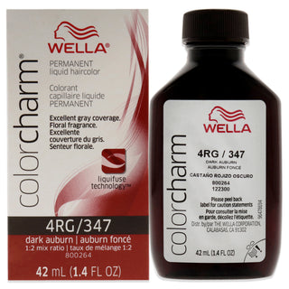 Color Charm Permanent Liquid Hair Color - 347 4RG Dark Auburn