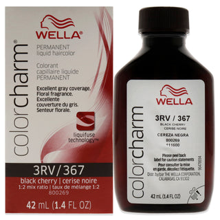 Color Charm Permanent Liquid Hair Color - 367 3RV Black Cherry