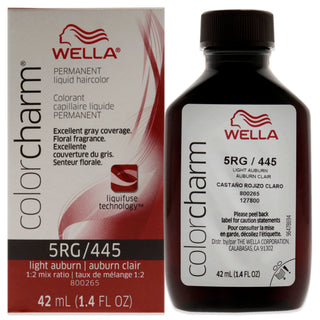 Color Charm Permanent Liquid Hair Color - 445 5RG Light Auburn