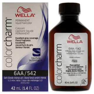 Color Charm Permanent Liquid Hair Color - 542 6AA Ash Blonde