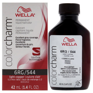 Color Charm Permanent Liquid Hair Color - 544 6RG Light Copper