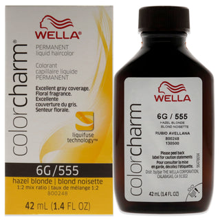Color Charm Permanent Liquid Hair Color - 555 6G Hazel Blonde