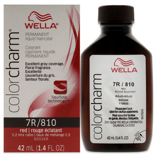 Color Charm Permanent Liquid Hair Color - 810 7R Red Red Intensifier