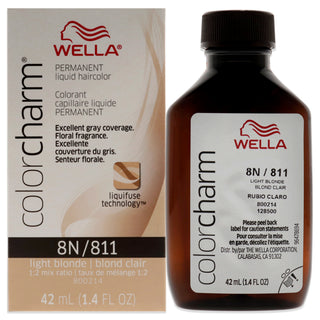 Color Charm Permanent Liquid Hair Color - 811 8N Light Blonde
