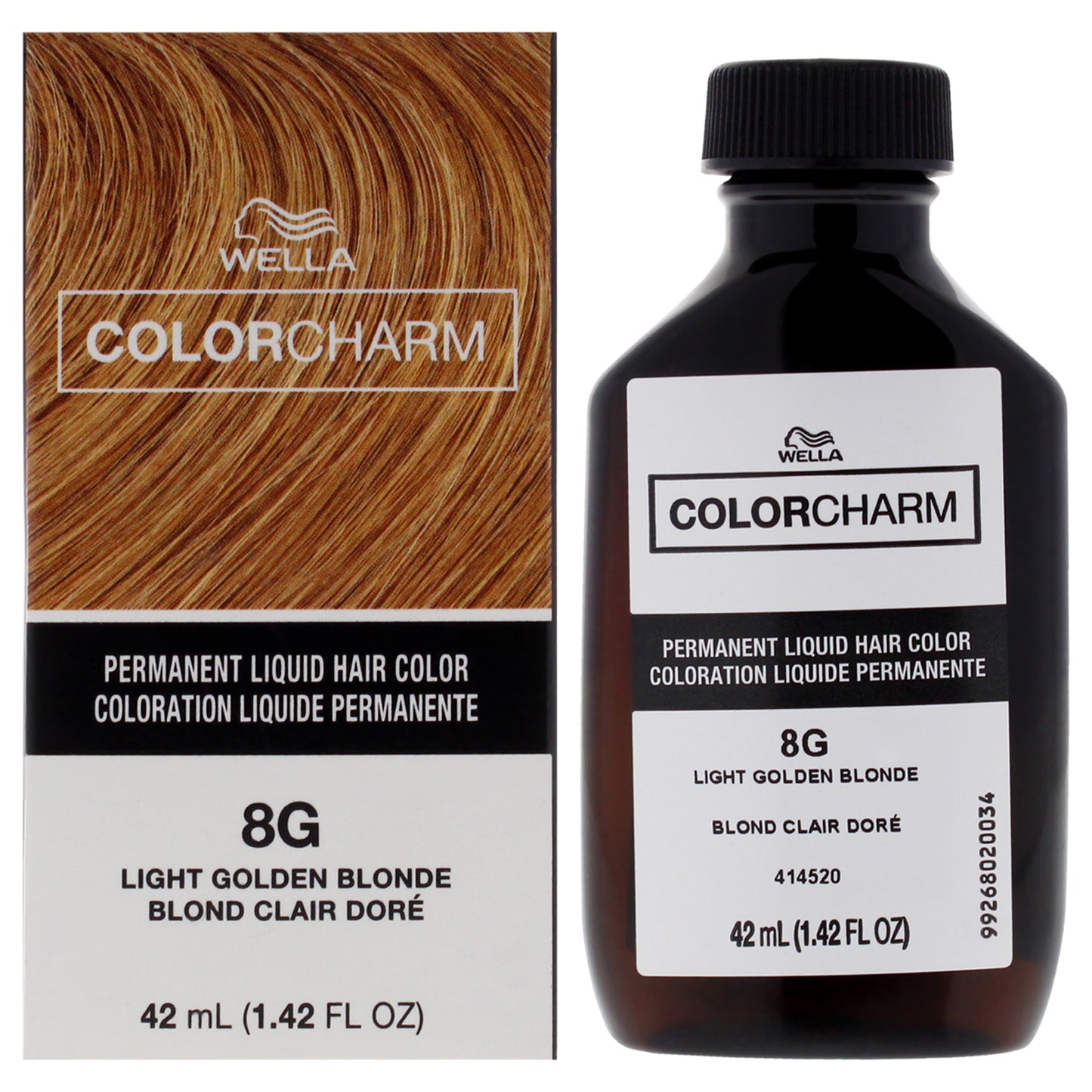 Color Charm Permanent Liquid Hair Color - 8G Light Golden Blonde