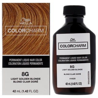 Color Charm Permanent Liquid Hair Color - 8G Light Golden Blonde
