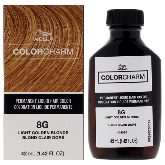Color Charm Permanent Liquid Hair Color - 8G Light Golden Blonde
