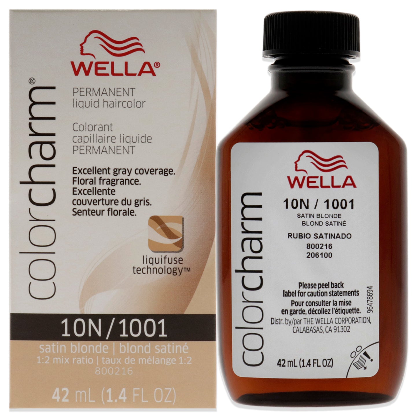 Color Charm Permanent Liquid Hair Color - 1001 10N Satin Blonde