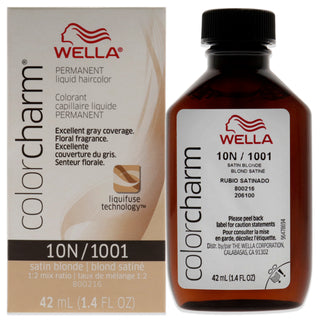 Color Charm Permanent Liquid Hair Color - 1001 10N Satin Blonde