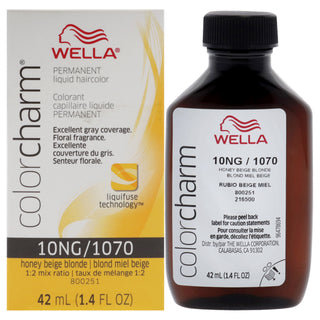 Color Charm Permanent Liquid Hair Color - 1070 10NG Honey Beige Blonde