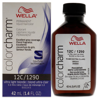Color Charm Permanent Liquid Hair Color - 1290 12C Ultra Light Blonde