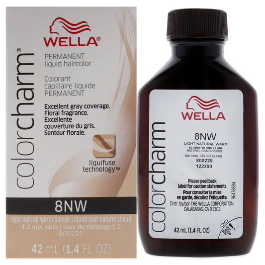 Color Charm Permanent Liquid Hair Color - 8NW Light Natural Warm Blonde