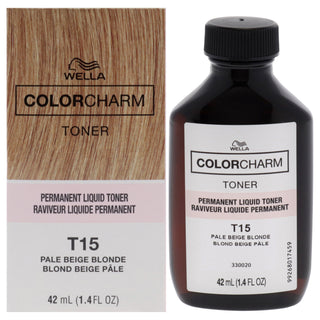 Color Charm Permanent Liquid Toner - T15 Pale Beige Blonde