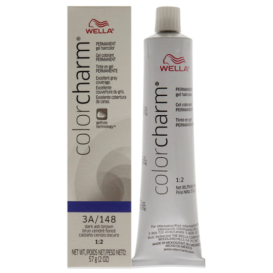 Color Charm Permanent Hair Color Gel - 148 3A Dark Ash Brown