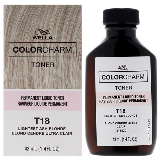 Color Charm Permanent Liquid Toner - T18 Lightest Ash Blonde
