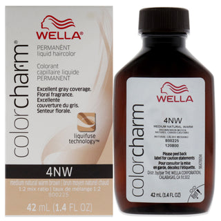 Color Charm Permanent Liquid Hair Color - 4NW Medium Natural Warm Blonde